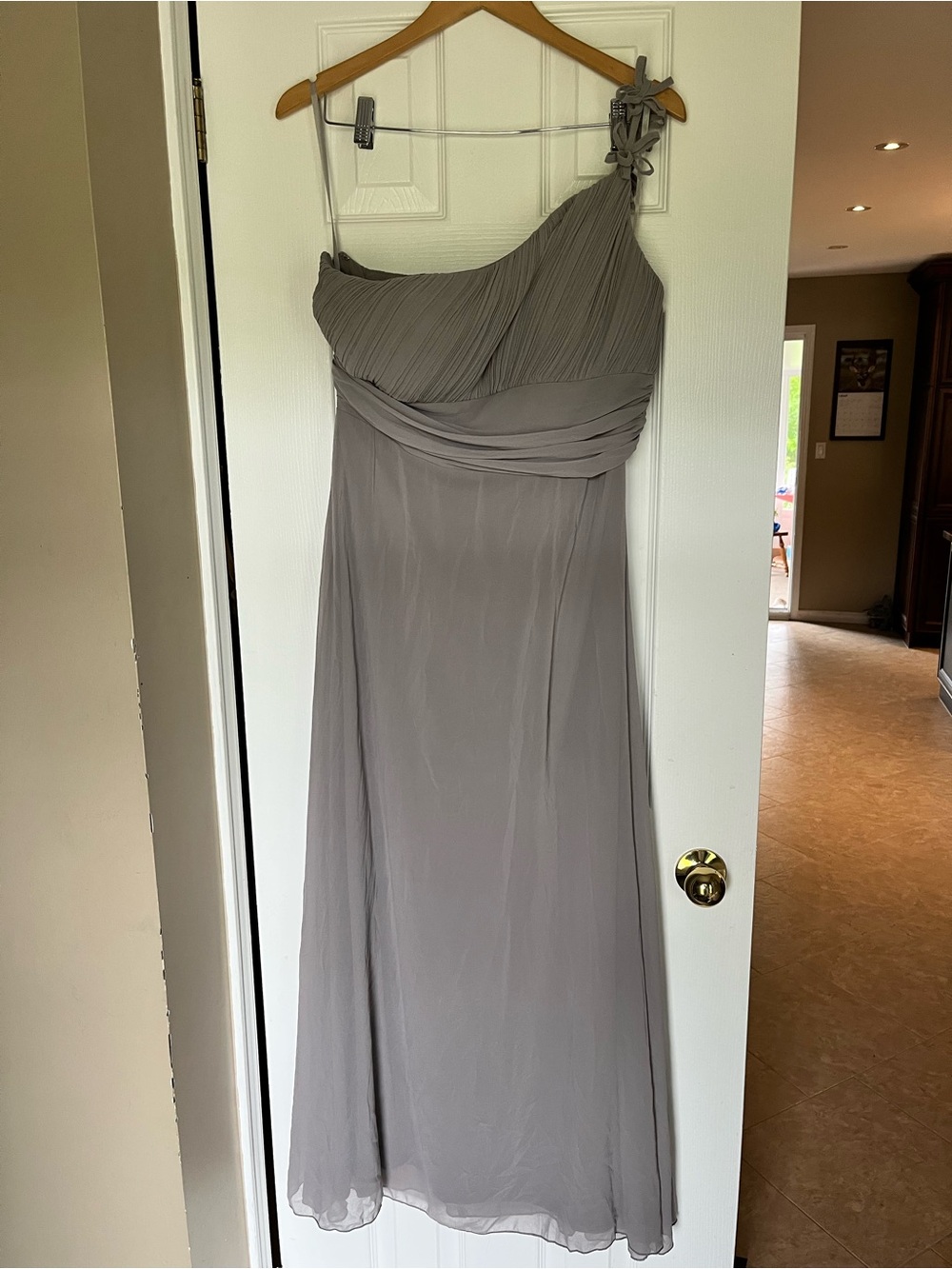 Wild Horse Collection Mauve One-Shoulder Chiffon Dress Size 14